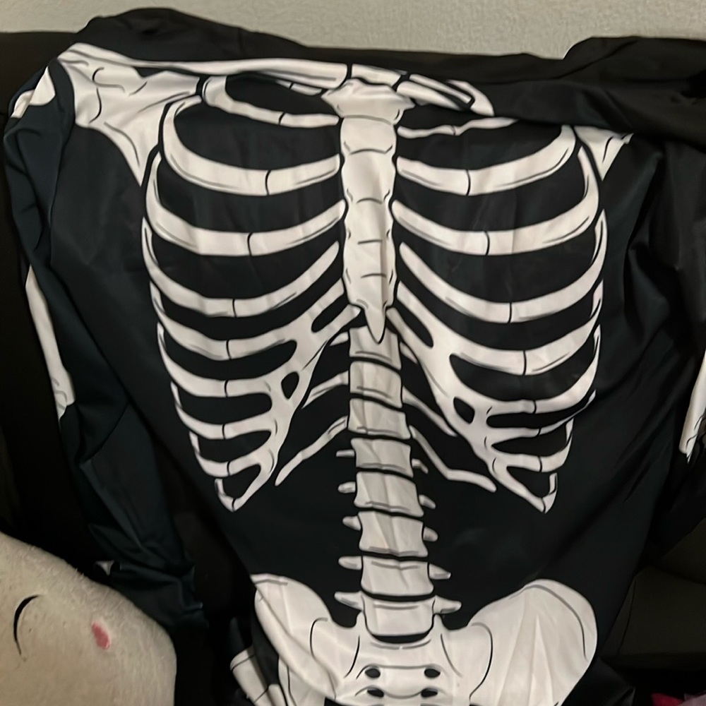 Men Skeleton Jumpsuit with Mask